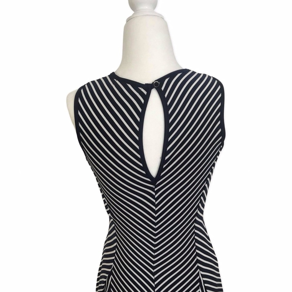 Sophia + Zeke Navy Blue Striped A-Line Dress EUC Size XL - Picture 4 of 9